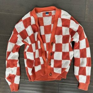 NWOT Checkered Cardigan